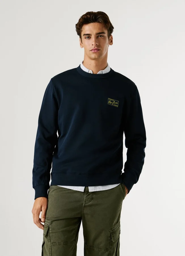 Sweatshirt mit Rundhalsausschnitt und Logo Sweatshirt mit Rundhalsausschnitt und Logo