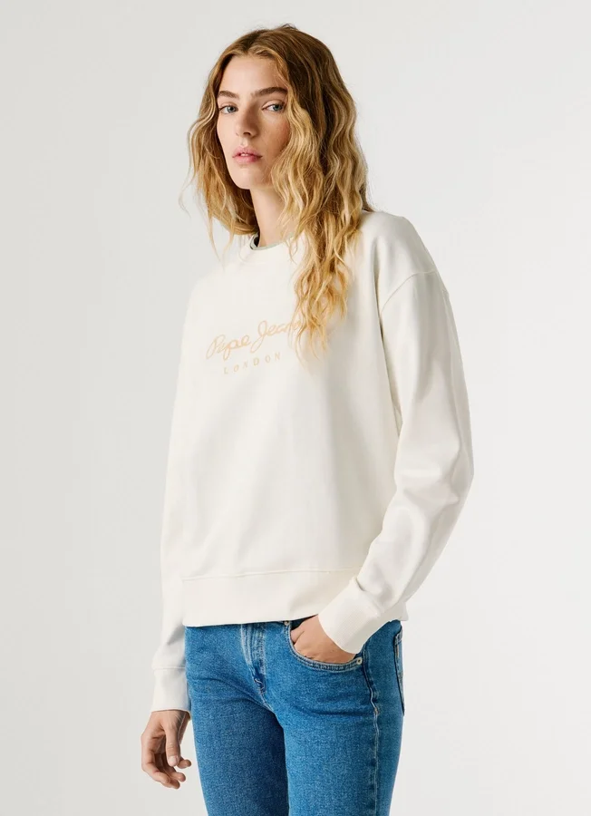 Sweatshirt mit Rundhalsausschnitt und Logo Sweatshirt mit Rundhalsausschnitt und Logo