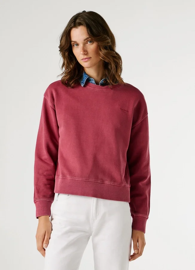 Sweatshirt mit Rundhalsausschnitt und Logo Sweatshirt mit Rundhalsausschnitt und Logo