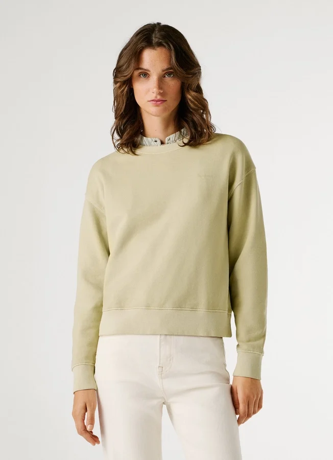 Sweatshirt mit Rundhalsausschnitt und Logo Sweatshirt mit Rundhalsausschnitt und Logo
