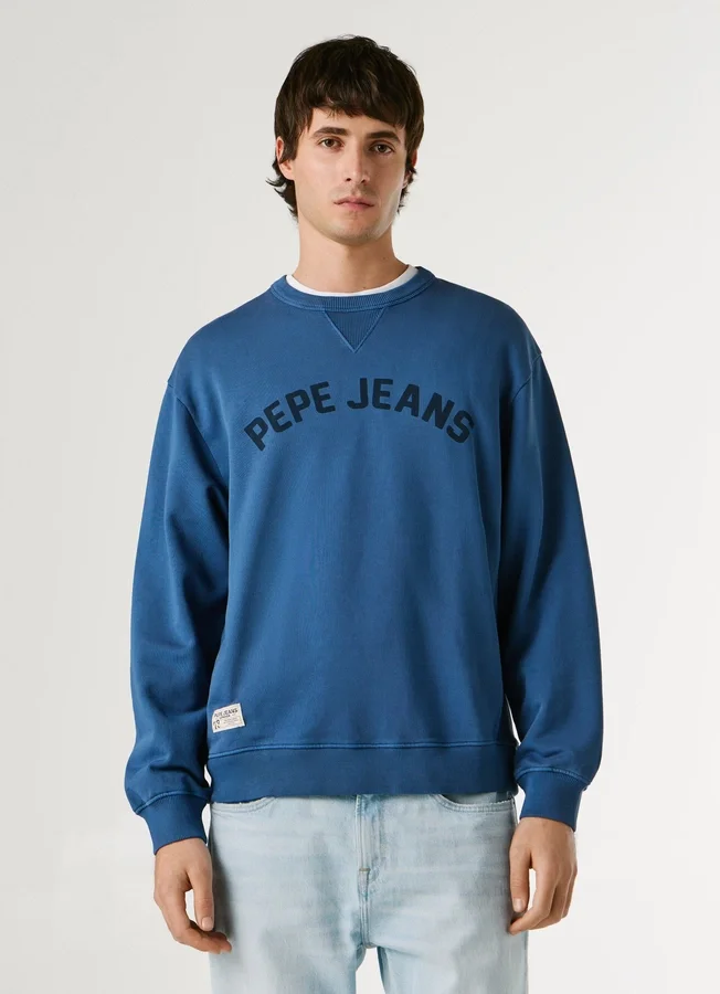 Sweatshirt mit Rundhalsausschnitt und Logo Sweatshirt mit Rundhalsausschnitt und Logo