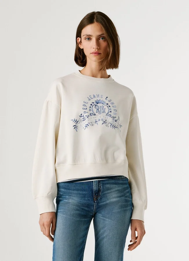 Sweatshirt mit Rundhalsausschnitt und Logo Sweatshirt mit Rundhalsausschnitt und Logo