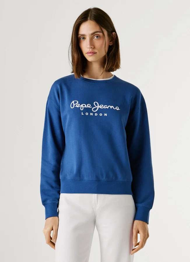 Sweatshirt mit Rundhalsausschnitt und Logo Sweatshirt mit Rundhalsausschnitt und Logo