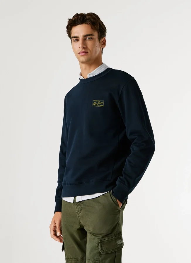 Sweatshirt mit Rundhalsausschnitt und Logo Sweatshirt mit Rundhalsausschnitt und Logo
