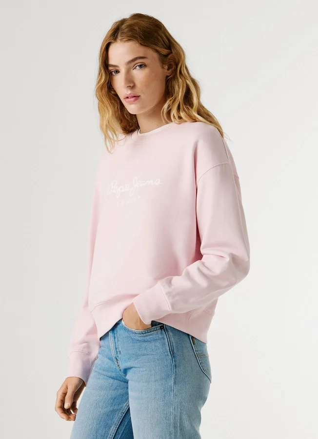 Sweatshirt mit Rundhalsausschnitt und Logo Sweatshirt mit Rundhalsausschnitt und Logo