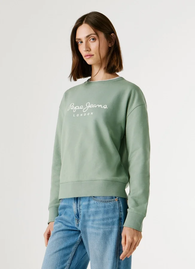 Sweatshirt mit Rundhalsausschnitt und Logo Sweatshirt mit Rundhalsausschnitt und Logo