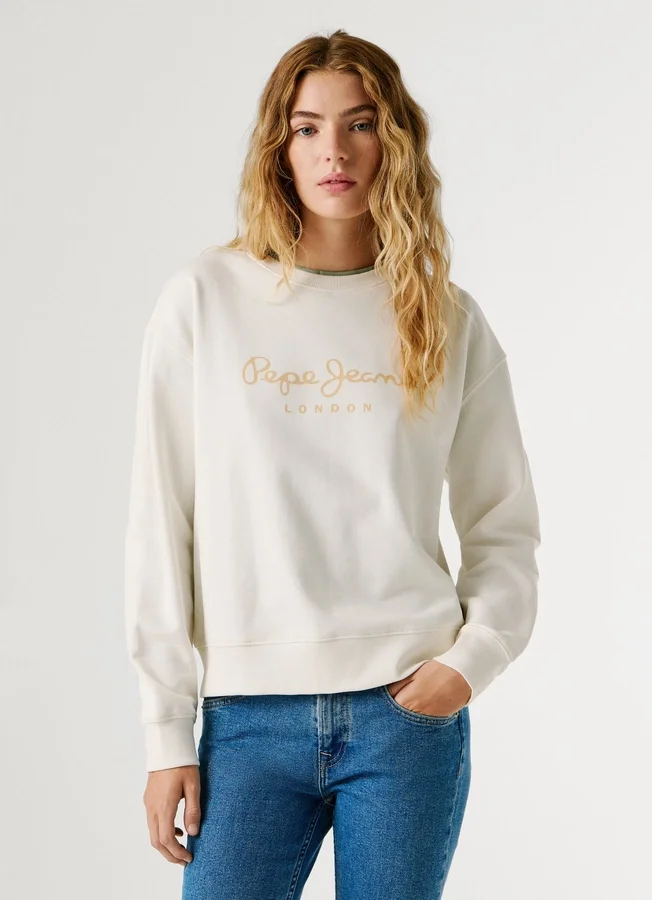 Sweatshirt mit Rundhalsausschnitt und Logo Sweatshirt mit Rundhalsausschnitt und Logo