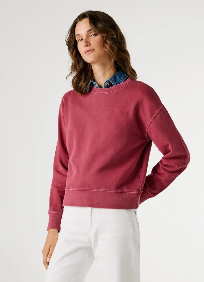 Sweatshirt mit Rundhalsausschnitt und Logo Sweatshirt mit Rundhalsausschnitt und Logo