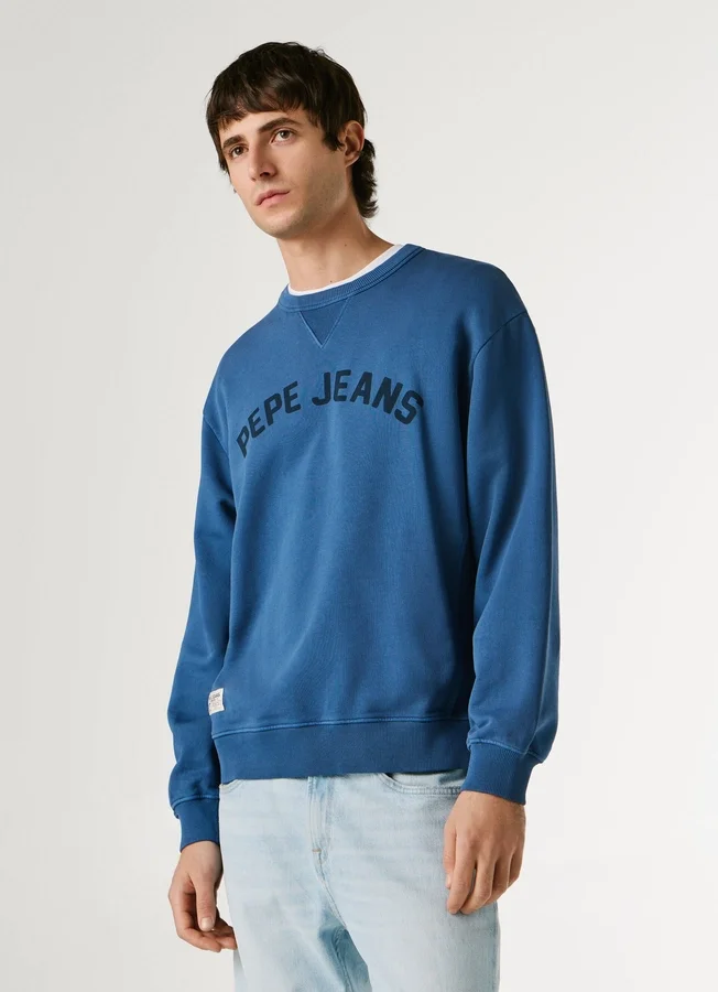 Sweatshirt mit Rundhalsausschnitt und Logo Sweatshirt mit Rundhalsausschnitt und Logo
