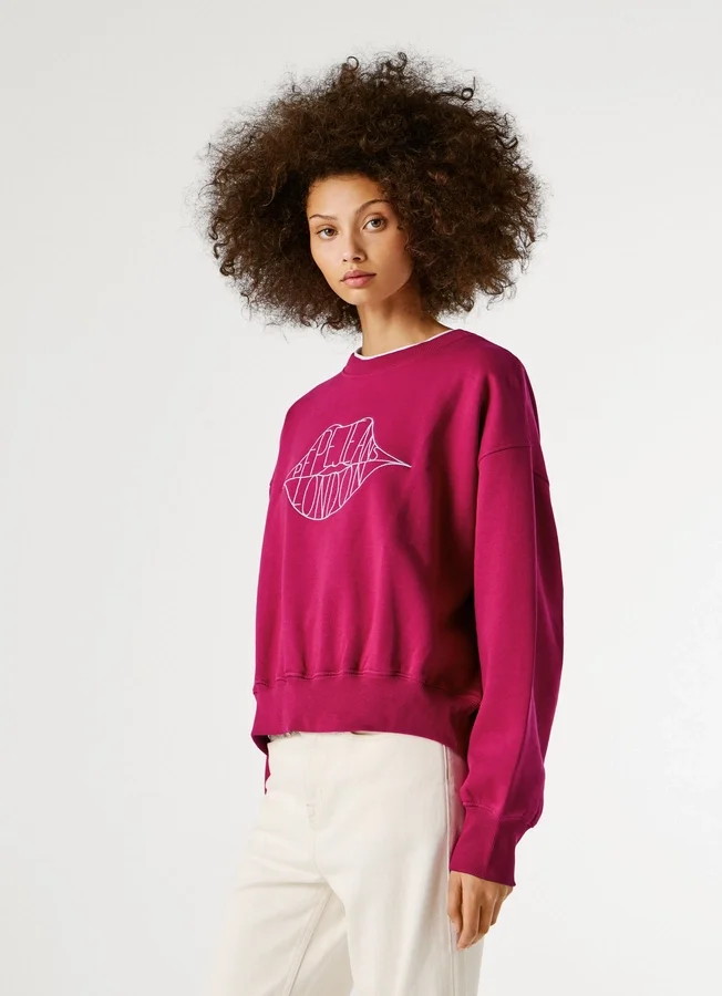 Sweatshirt mit Rundhalsausschnitt und Logo Sweatshirt mit Rundhalsausschnitt und Logo