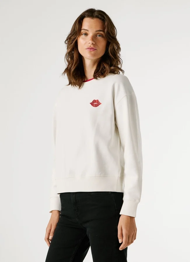 Sweatshirt mit Rundhalsausschnitt und Logo Sweatshirt mit Rundhalsausschnitt und Logo