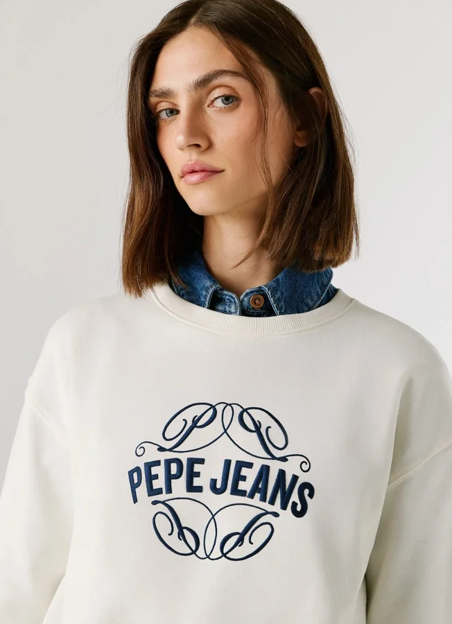 Sweatshirt mit Rundhalsausschnitt und Logo Sweatshirt mit Rundhalsausschnitt und Logo