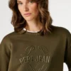 Sweatshirt mit Rundhalsausschnitt und Logo