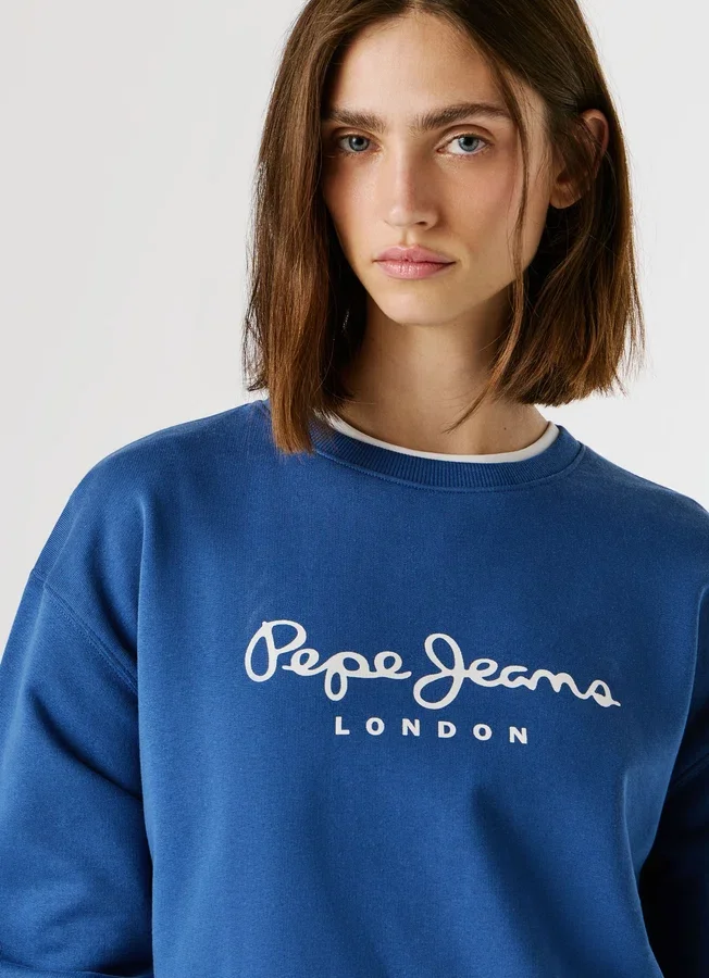 Sweatshirt mit Rundhalsausschnitt und Logo Sweatshirt mit Rundhalsausschnitt und Logo