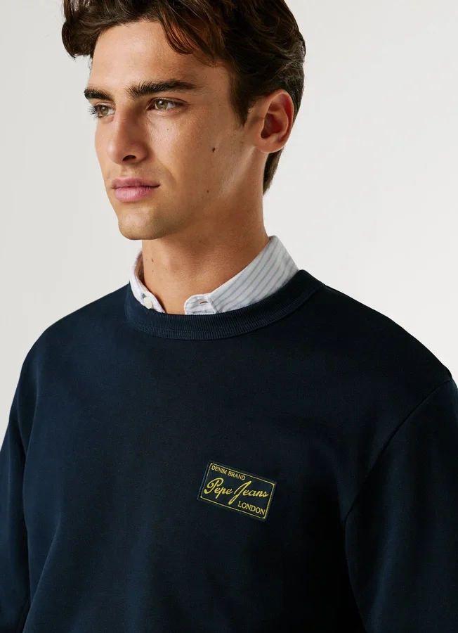 Sweatshirt mit Rundhalsausschnitt und Logo Sweatshirt mit Rundhalsausschnitt und Logo