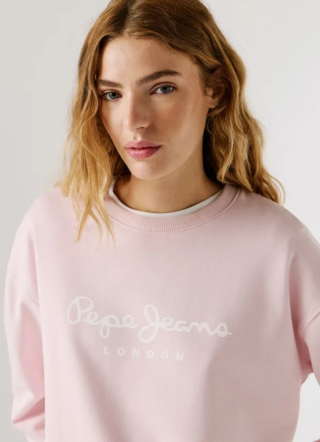 Sweatshirt mit Rundhalsausschnitt und Logo Sweatshirt mit Rundhalsausschnitt und Logo