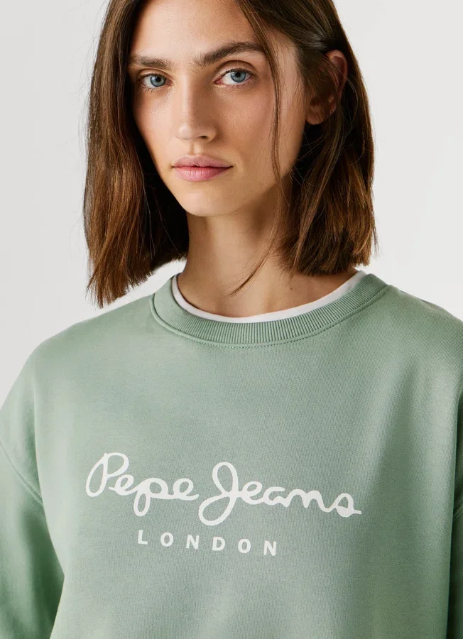 Sweatshirt mit Rundhalsausschnitt und Logo Sweatshirt mit Rundhalsausschnitt und Logo