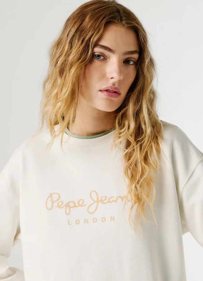 Sweatshirt mit Rundhalsausschnitt und Logo Sweatshirt mit Rundhalsausschnitt und Logo
