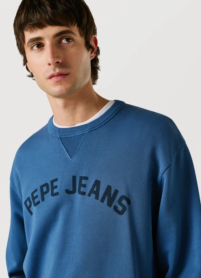 Sweatshirt mit Rundhalsausschnitt und Logo Sweatshirt mit Rundhalsausschnitt und Logo