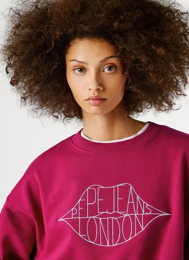 Sweatshirt mit Rundhalsausschnitt und Logo Sweatshirt mit Rundhalsausschnitt und Logo