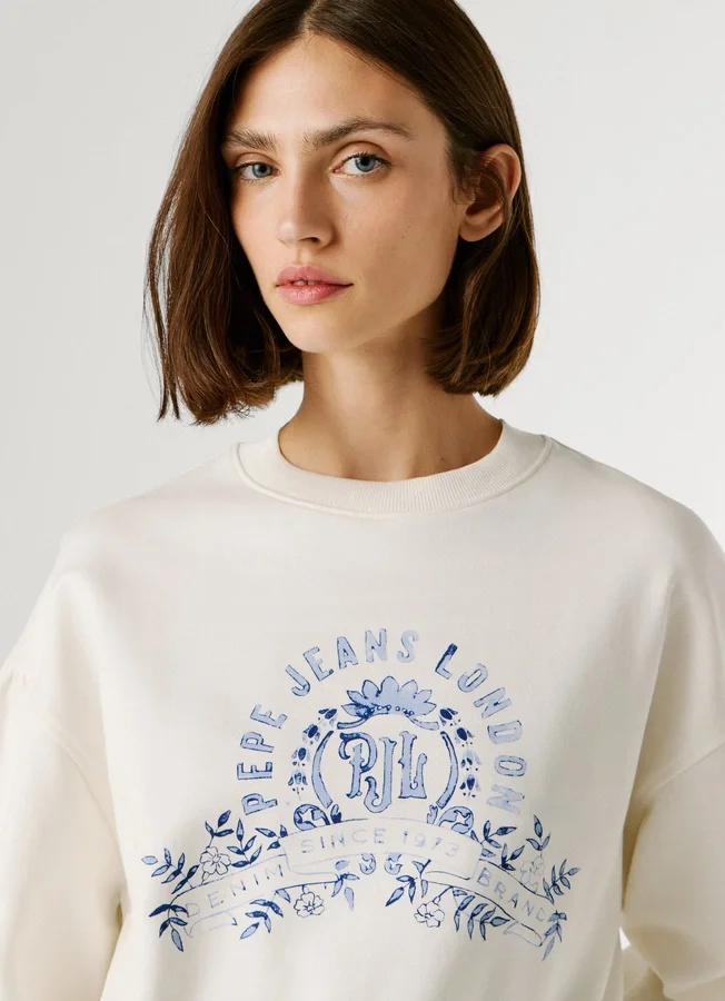 Sweatshirt mit Rundhalsausschnitt und Logo Sweatshirt mit Rundhalsausschnitt und Logo