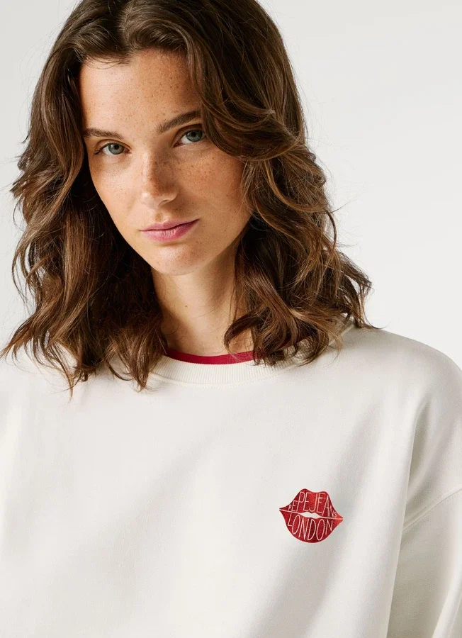 Sweatshirt mit Rundhalsausschnitt und Logo Sweatshirt mit Rundhalsausschnitt und Logo