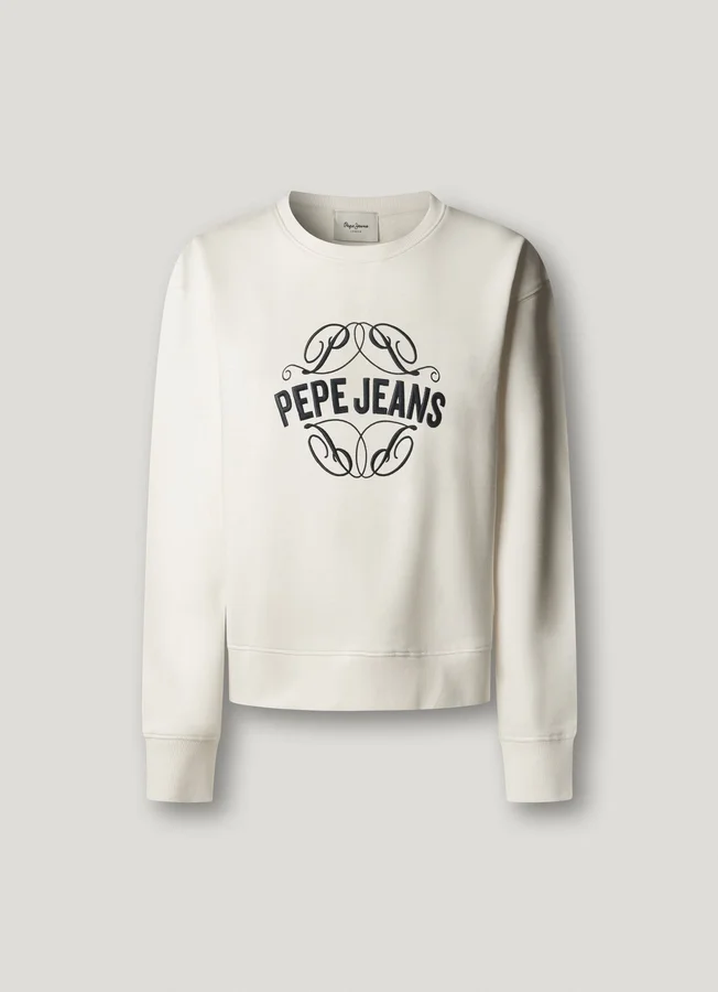 Sweatshirt mit Rundhalsausschnitt und Logo Sweatshirt mit Rundhalsausschnitt und Logo