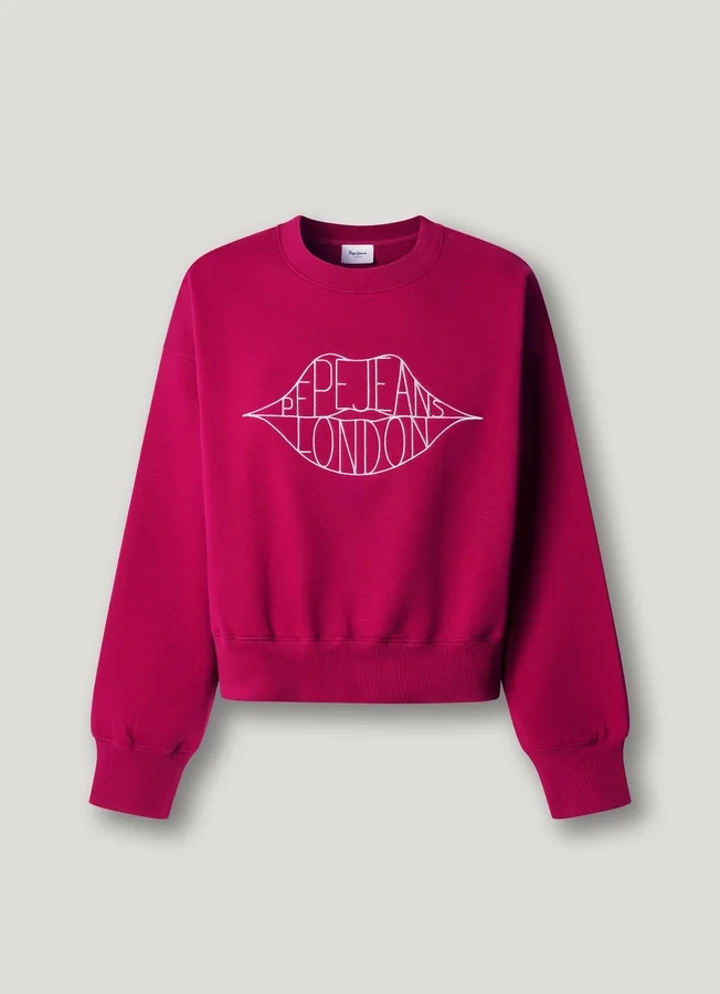 Sweatshirt mit Rundhalsausschnitt und Logo Sweatshirt mit Rundhalsausschnitt und Logo