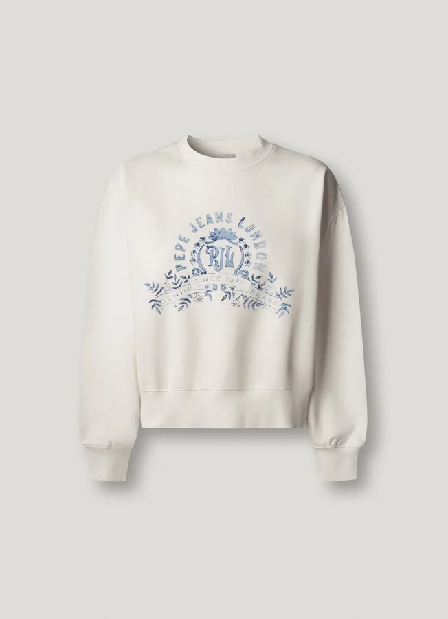 Sweatshirt mit Rundhalsausschnitt und Logo Sweatshirt mit Rundhalsausschnitt und Logo