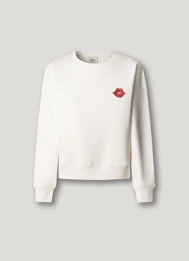 Sweatshirt mit Rundhalsausschnitt und Logo Sweatshirt mit Rundhalsausschnitt und Logo