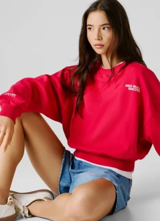 Sweatshirt mit Rundhalsausschnitt und normaler Passform