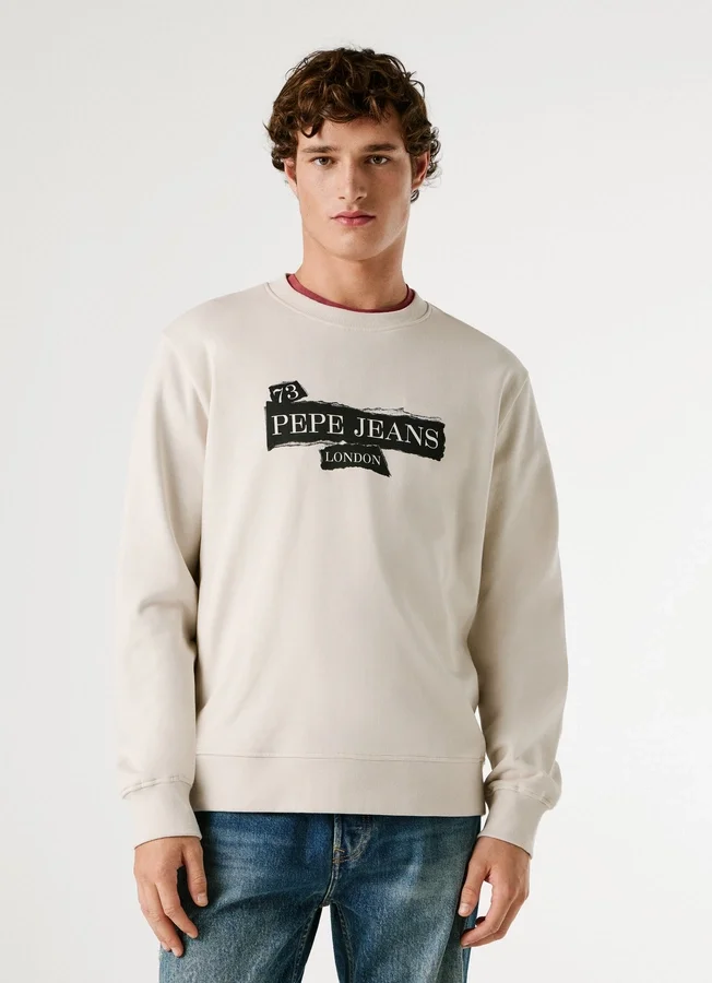 Sweatshirt mit Rundhalsausschnitt und normaler Passform Sweatshirt mit Rundhalsausschnitt und normaler Passform