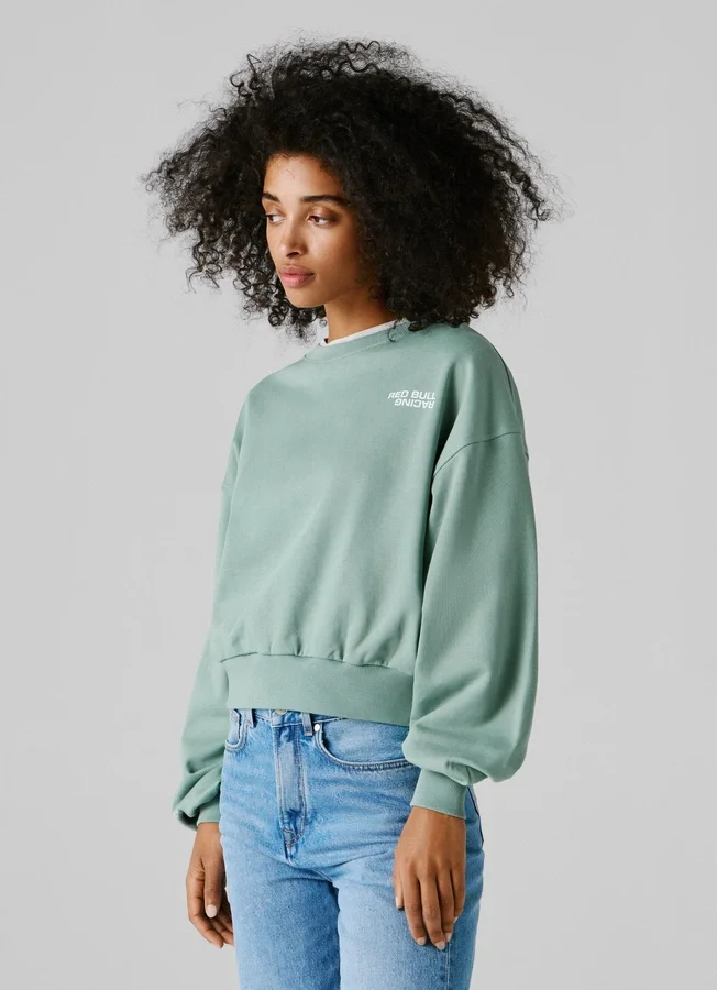 Sweatshirt mit Rundhalsausschnitt und normaler Passform Sweatshirt mit Rundhalsausschnitt und normaler Passform