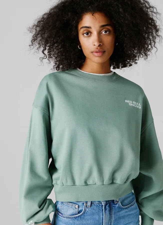 Sweatshirt mit Rundhalsausschnitt und normaler Passform Sweatshirt mit Rundhalsausschnitt und normaler Passform