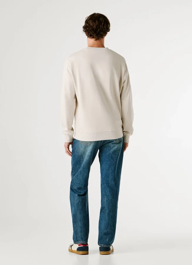 Sweatshirt mit Rundhalsausschnitt und normaler Passform Sweatshirt mit Rundhalsausschnitt und normaler Passform