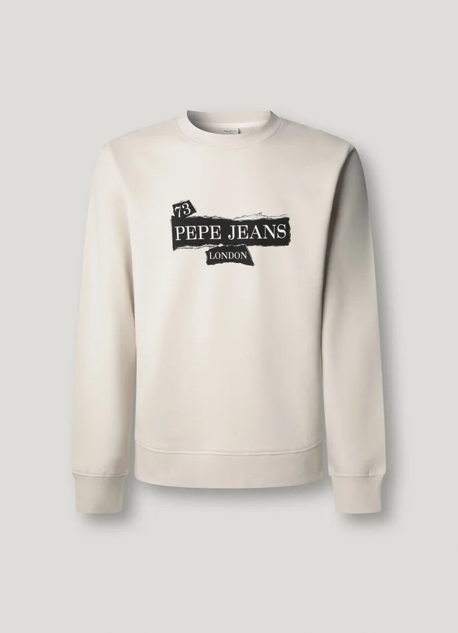 Sweatshirt mit Rundhalsausschnitt und normaler Passform Sweatshirt mit Rundhalsausschnitt und normaler Passform