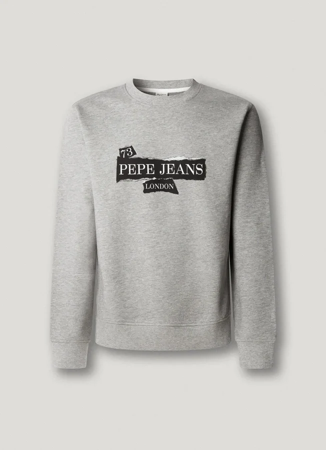 Sweatshirt mit Rundhalsausschnitt und normaler Passform Sweatshirt mit Rundhalsausschnitt und normaler Passform