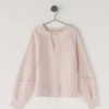 Sweatshirt mit Rundhalsausschnitt und Spitze