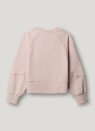 Sweatshirt mit Rundhalsausschnitt und Spitze