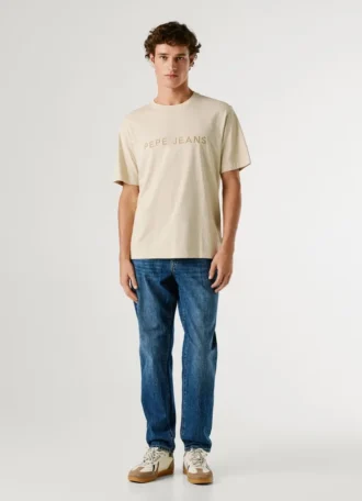T-Shirt in Regular Fit mit gesticktem Logo