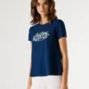 T-Shirt mit aufgedrucktem Blumenlogo