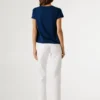 T-Shirt mit aufgedrucktem Blumenlogo