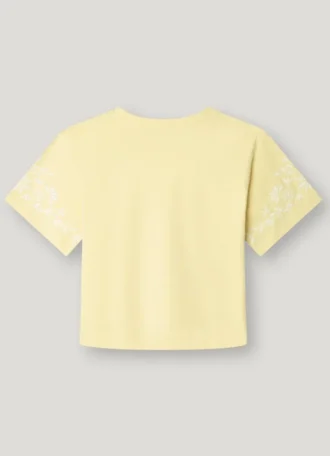 T-Shirt mit Blumenstickerei in lockerer Passform