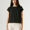 T-Shirt mit durchbrochenen Blumenverzierungen
