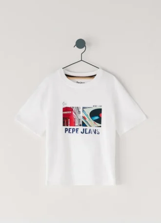 T-Shirt mit Fotodruck in lockerer Passform