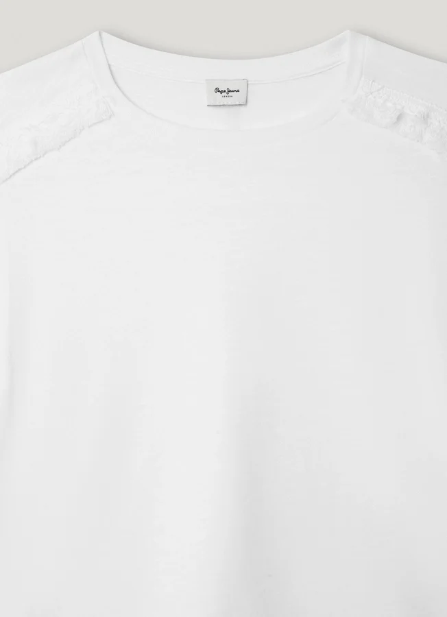 T-Shirt mit Fransen-Detail T-Shirt mit Fransen-Detail