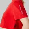 T-Shirt mit geradem Schnitt und Logo auf dem Ärmel