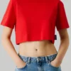 T-Shirt mit geradem Schnitt und Logo auf dem Ärmel