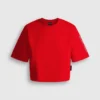 T-Shirt mit geradem Schnitt und Logo auf dem Ärmel