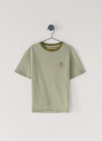 T-Shirt mit gerader Passform und Streifenmuster